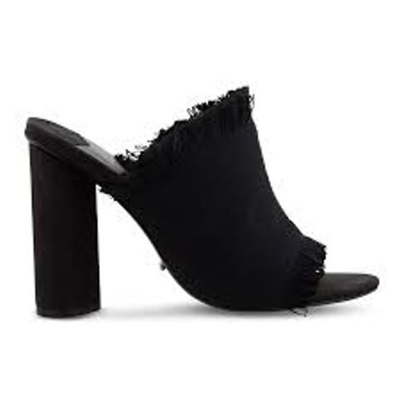 Tony Bianco Shoes - Tony Bianco Bacardi Black Fringe Osaka Mule Heels